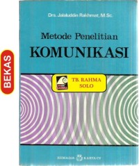 Image of Metode Penelitian Komunikasi