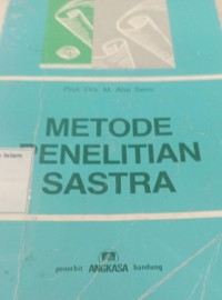 Image of Metode Penelitian Sastra