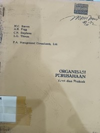 Image of Organisasi Perusahaan : Teori dan Praktek