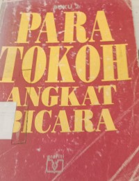Image of Para Tokoh Angkat Bicarajilid .I