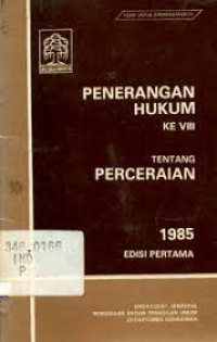 Image of Penerangan hukum ke VIII tentang perceraian