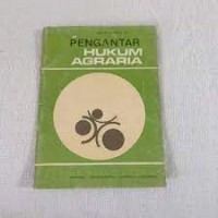 Image of Pengantar Hukum Agraria
