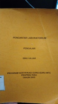 Image of Pengantar Laboratorium Pengajar