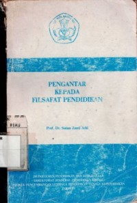 Image of Pengatar kepada filsafat pendididikan