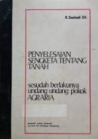 Image of Penyelesaian sengketa tengtang tanah