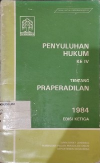 Image of Penyuluhan hukum ke IV tentang praperadilan