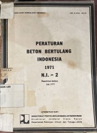 Image of Peraturan beton bertulang Indonesia 1971