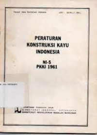 Image of Peraturan Konstruksi Kayu Indonesia