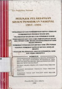 Image of Petunjuk Pelaksanaan Pendidikan Nasional 1993-1994