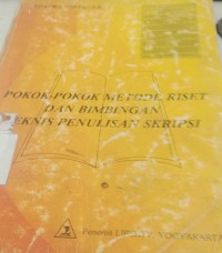 Image of Pokok-Pokok Metode Riset dan Bimbingn Penulisan Skripsi