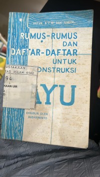 Image of Rumus-Rumus Dan Daftar Kontruksi Kayu