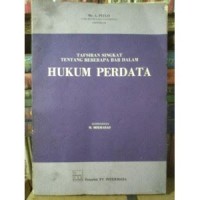 Image of Tafsiran singkat tentang beberapa Bab dalam hukum perdata