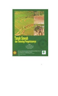 Image of Tanah Sawah dan Teknologi Pengolahannya