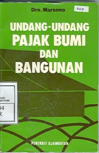 Image of Undang-Undang Pajak Bumi dan Bangunan