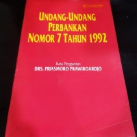 Image of Undang-undang Perbankan Nomor 7 Thn 1992