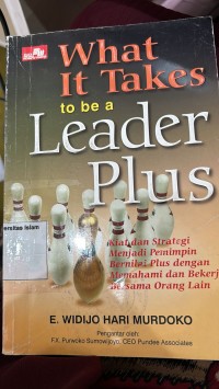 Image of What It Takes to be a Leader Plus