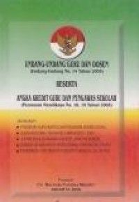 Image of Undang-Undang Guru dan dosen beserta angka kredit Guru dan Pengawas Sekolah