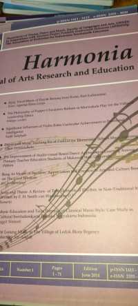 Image of Harmoni : Journal of Arts Research and Education