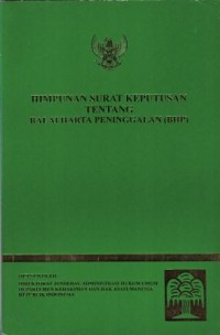 Image of Himpunan Surat KEputusan Tentang Balai Harta Peninggalan