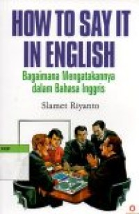 Image of How to Say It in English