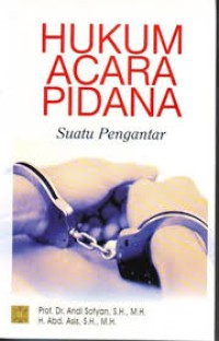 Image of Hukum Acara Pidana : Suatu pengantar