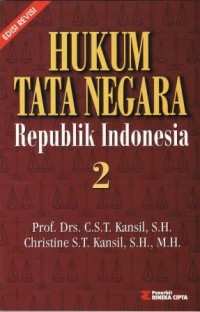 Image of Hukum Tata Negara Republik Indonesia : Jilid II