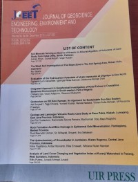 Image of JGEET : Journal Of Geoscience Engineering, Environment And Technology