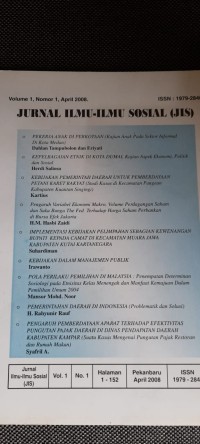Image of Jurnal Ilmu-Ilmu Sosial (JIS)