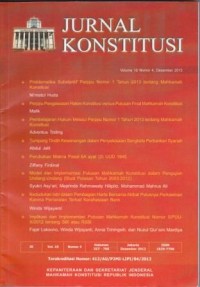 Image of Jurnal Konstitusi