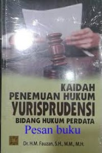 Image of Kaidah Penemuan Hukum Yurisprudensi Bidang hukum Perdata.