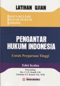 Image of Latihan Ujian: Pengantar Hukum Indonesia