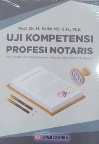 Image of Uji Kompetensi Profesi Notaris : Soal Jawab Ujian Pengangkatan Notaris & Ujian Kode Etik Notaris