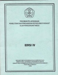 Image of Pedoman Pelaksanaan Penelitian dan Pengabdian Kepada Masyarakat oleh Perguruan Tinggi