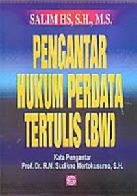 Image of pengantar Hukum Perdata Tertulis (BW)