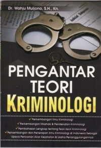 Image of Pengantar Teori Kriminologi