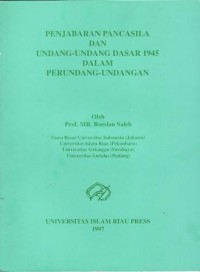 Image of Penjabaran Pancasila dan Undang-undang Dasar 1945 dalam Perundang-undangan
