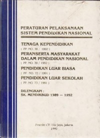 Image of Peraturan Pelaksanaan Sistem Pendidikan Nasional