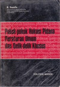 Image of Pokok-Pokok Hukum Pidana Peraturan Umum dan Delik-delik Khusus