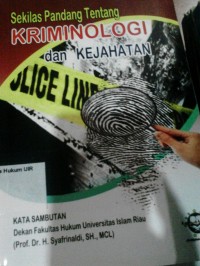 Image of Sekilas Pandang tentang Kriminologi dan Kejahatan