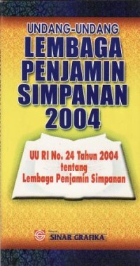 Image of Undang-Undang Lembaga Penjamin Simpanan 2004