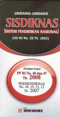 Image of Undang-Undang Sisdiknas 2003