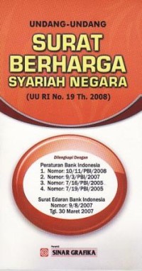Image of Undang-Undang Surat Berharga Syariah Negara (UU RI No.19 Th.2008)