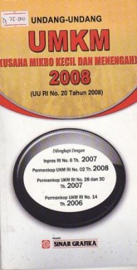 Image of undang-Undang UMKM (Usaha Mikro Kecil dan Menengah)