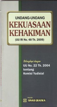 Image of Undang-Undang Kekuasaan Kehakiman (UU RI NO.48 Th.2009)