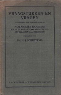 Image of Vraagstukeken en Vragen
Ten Gebruike Der Opleiding Voor de Notarieele Examens En De Examens Voor Registratie En Belastingambtenaren